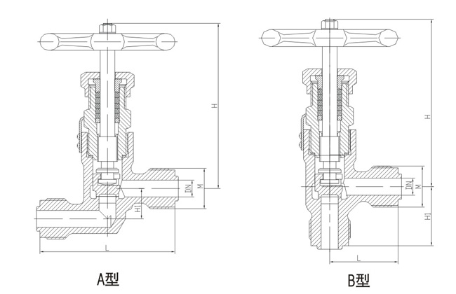 GB1241-83船用鍛鋼外螺紋截止止回閥(圖2) 船用外螺紋鍛鋼截止閥GB594-83
