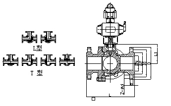 船用氣動球閥(圖2) 船用氣動球閥結(jié)構(gòu)圖
