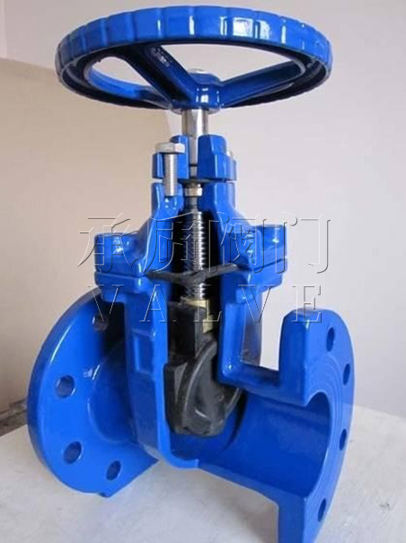 Z45X暗桿彈性座封閘閥(圖1) Z545X大口徑軟密封閘閥1