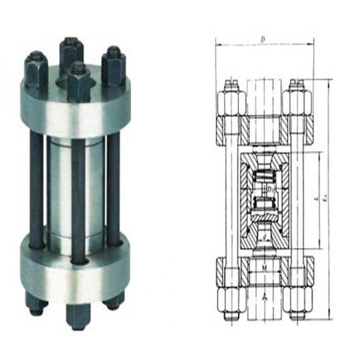 高壓對(duì)夾式止回閥結(jié)構(gòu)圖(圖) 高壓對(duì)夾式止回閥結(jié)構(gòu)圖