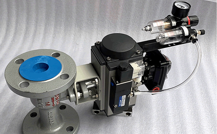 氣動鑄鐵高溫一體式球閥實物圖