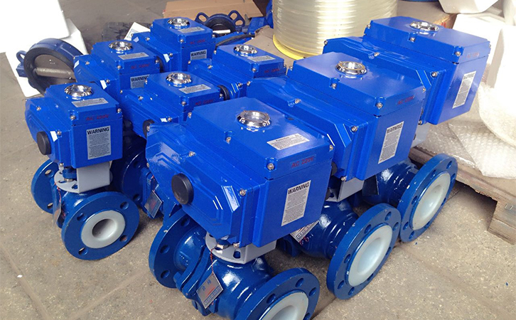 電動襯氟球閥實物圖